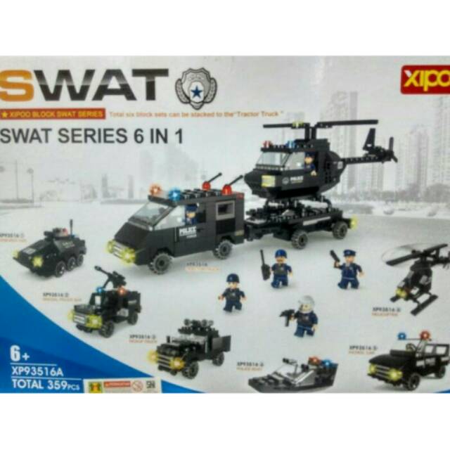 Lego swat 系列 6 合 1 兒童玩具