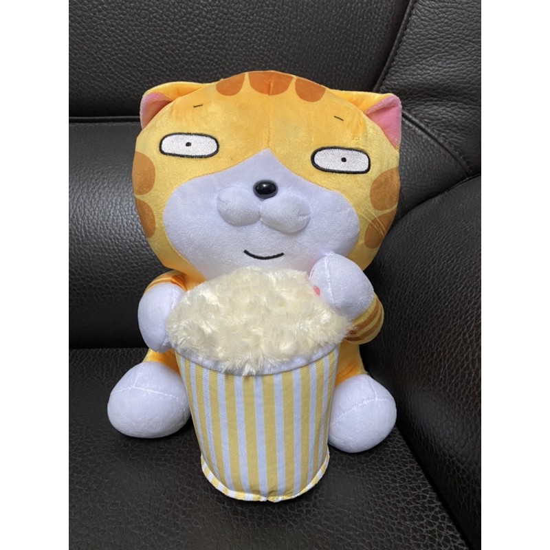 白爛貓吃爆米玩偶布偶