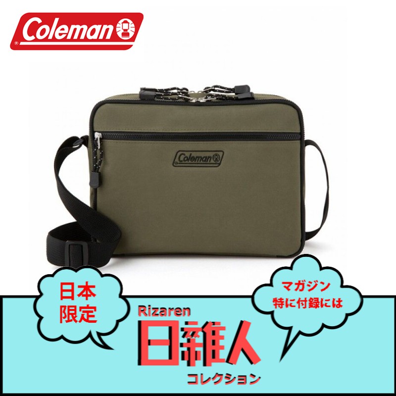 Rizaren日雜人 美國人氣品牌 軍綠色coleman多口袋機能斜背包 側背包高收納萬用包戶外風雜誌附錄 蝦皮購物