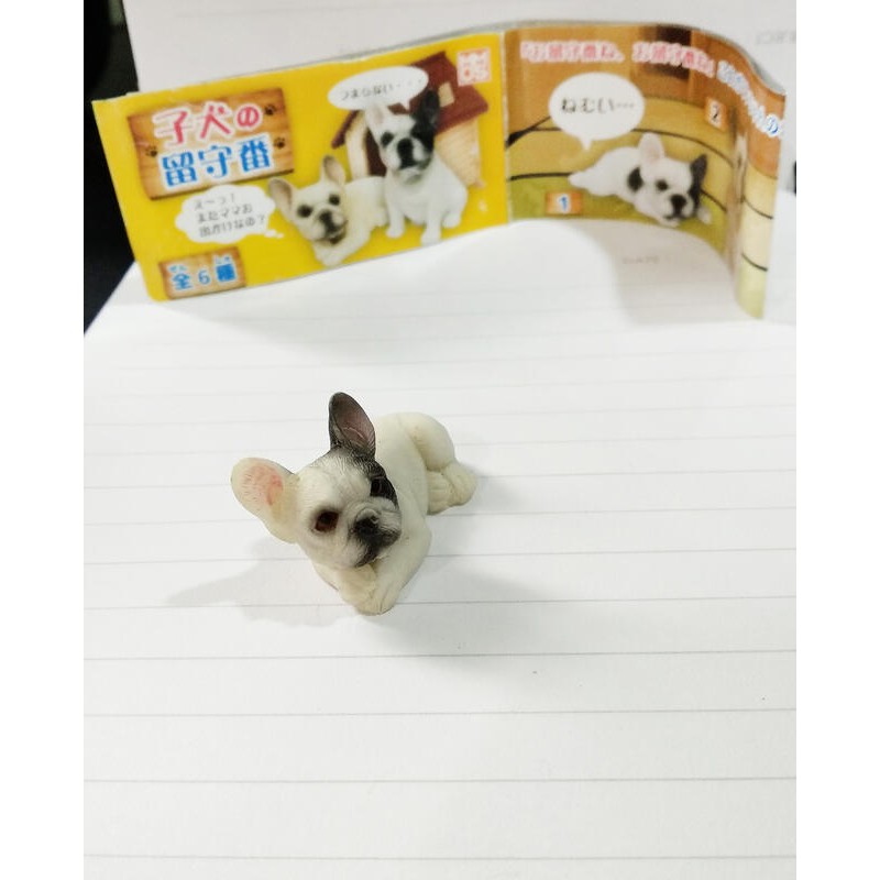 現貨留守篇扭蛋法國豆牛犬黑白法豆幼犬趴姿轉蛋單售 蝦皮購物