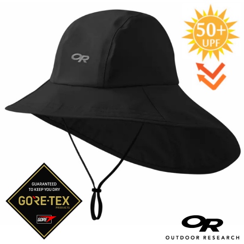 【Outdoor Research】Seattle Cape Hat GTX防風防水透氣保暖大盤圓盤帽/277662 黑