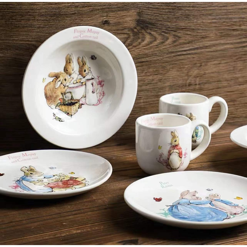 台灣現貨 英國🇬🇧彼得兔 陶瓷 早餐 碗 盤 三件套組 一組3入