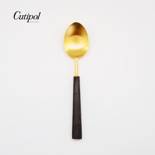 【Cutipol】EBONY系列-黑金霧面不鏽鋼-20CM主餐匙 葡萄牙手工餐具