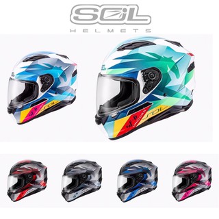 SOL 安全帽 SF-6 SF6 獨角獸 內藏鏡片 全罩式 眼鏡溝 耳機槽 雙D扣 內襯可拆