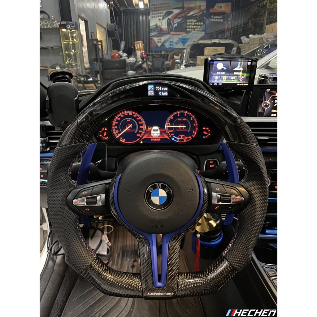 Fyg汎錏國際 Bmw 寶馬f30 Led超轉燈藍色碳纖維飾板牛皮m方向盤客製化大量現貨 蝦皮購物