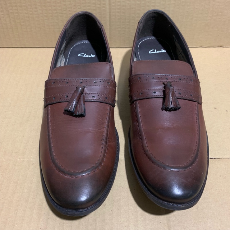 Clarks Chart Lift UK 9.5 男鞋 皮鞋 流蘇 復古 全新 正貨 咖啡