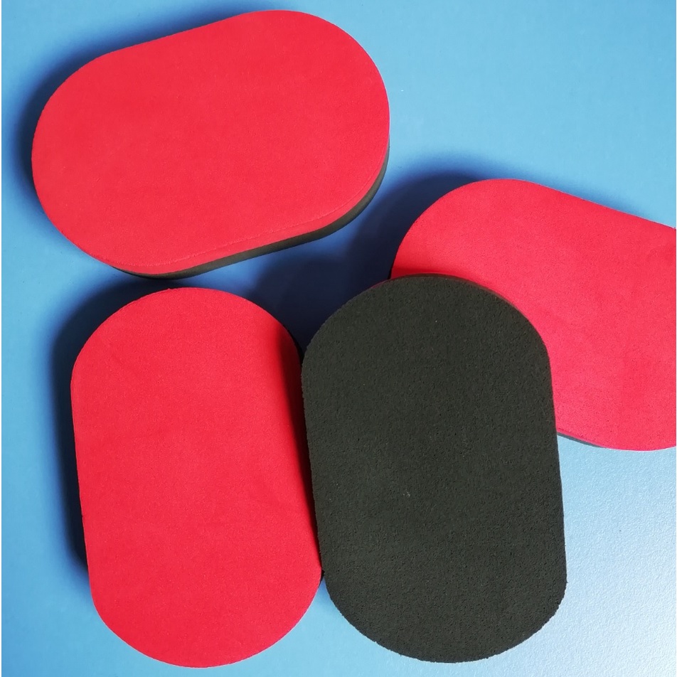 達叔乒乓桌球-乒乓球拍桌球拍底板膠面保養膠皮清潔海綿擦細膩型 耐磨 紅黑雙面高品質洗膠棉, 無包裝~新品到
