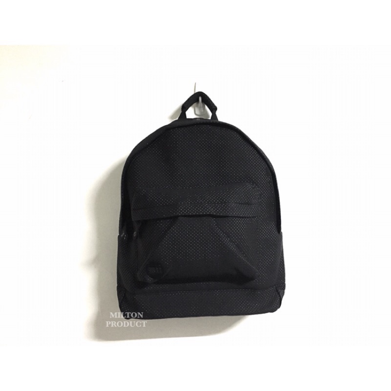 MI-PAC 英國品牌 黑色圓點基本款經典黑後背包 Textured Dot Backpack 英國空運
