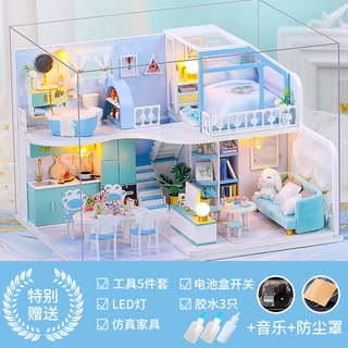 福之家 Diy迷你小屋手作模型屋袖珍屋袖珍家具房屋模型模型别墅拼装模型女生生日礼物闺蜜学生礼物 蝦皮購物