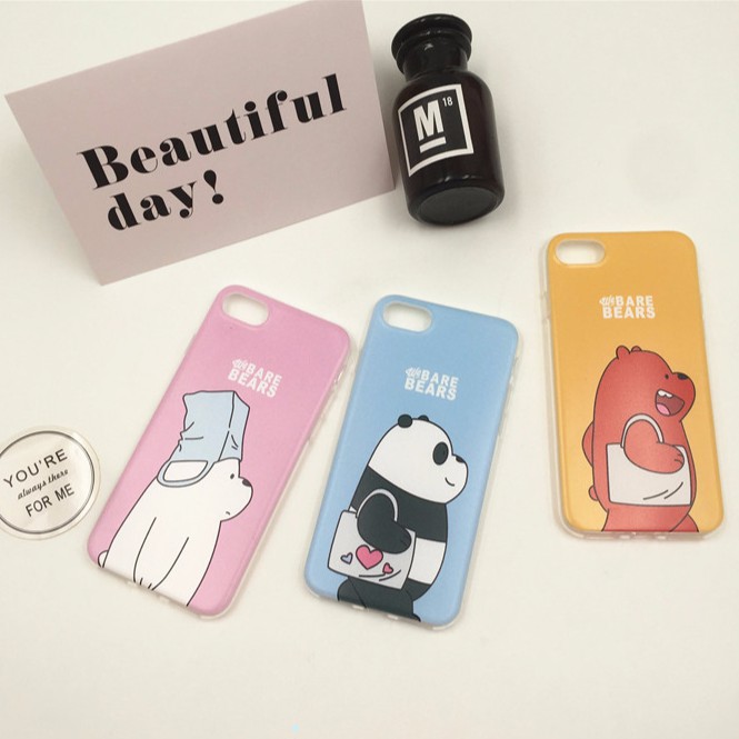韓國 We Bare Bears 熊熊遇見你 iphone6 i7 i8 plus系列 蘋果手機殼 軟殼
