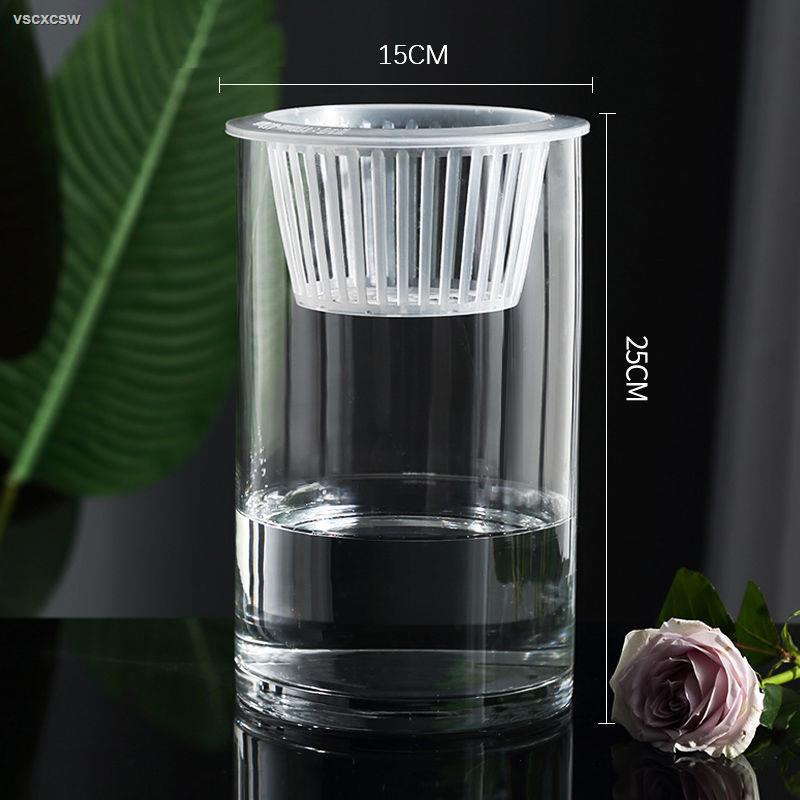 1117 下殺水培植物玻璃瓶透明直筒圓柱形花瓶簡約綠蘿白掌水養玻璃容器 
