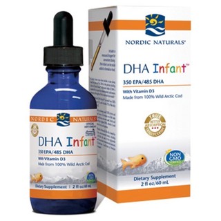 [公司貨-非代購]北歐天然DHA(嬰幼兒最安心) Nordic naturals嬰兒液體魚肝油 DHA(60mL) 免運