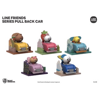 阿頑宅一起 野獸國 PBC009 LINE FRIENDS 系列 迴力車 套組 熊大 饅頭人 莉莎 兔兔 熊美 正版