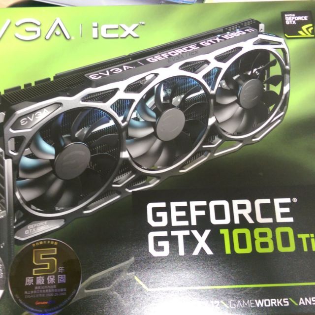 EVGA 1080TI FTW3 11G 顯示卡 原價屋107/1/18購入 原廠保固內 盒裝