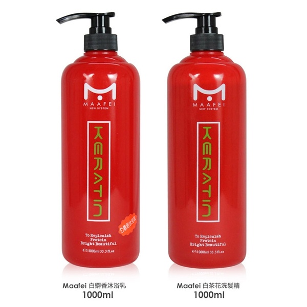 Maafei 瑪菲白麝香沐浴乳/白茶花洗髮精  1000ml