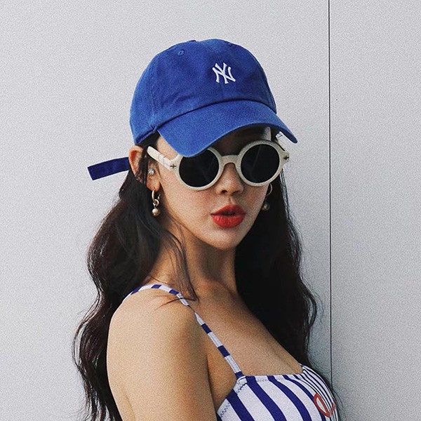 Nxs Ny 帽子鴨舌帽棒球帽老帽刺繡英文字母百搭小臉韓國歐美男女情侶 蝦皮購物