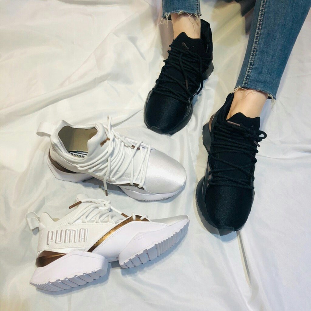 韓國代購PUMA MUSE MAIA LUXE WN'S 36676601 黑色36676602 白色女鞋情侶鞋| 蝦皮購物