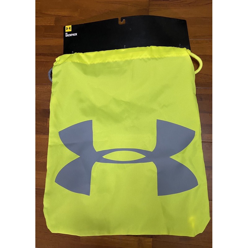 Under Armour SACKPACK 全新 束口袋 後背包 螢光+灰色 賣場2件免運