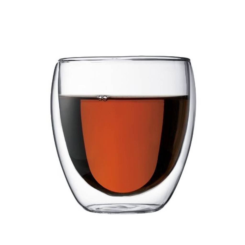 Bodum 雙層玻璃馬克杯 Pavina 250c.c 無把手系列（一組兩入）