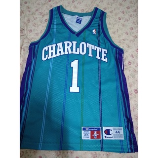 Champion authentic jersey nba球員版球衣 charlotte 黃蜂隊 BOGUES 44