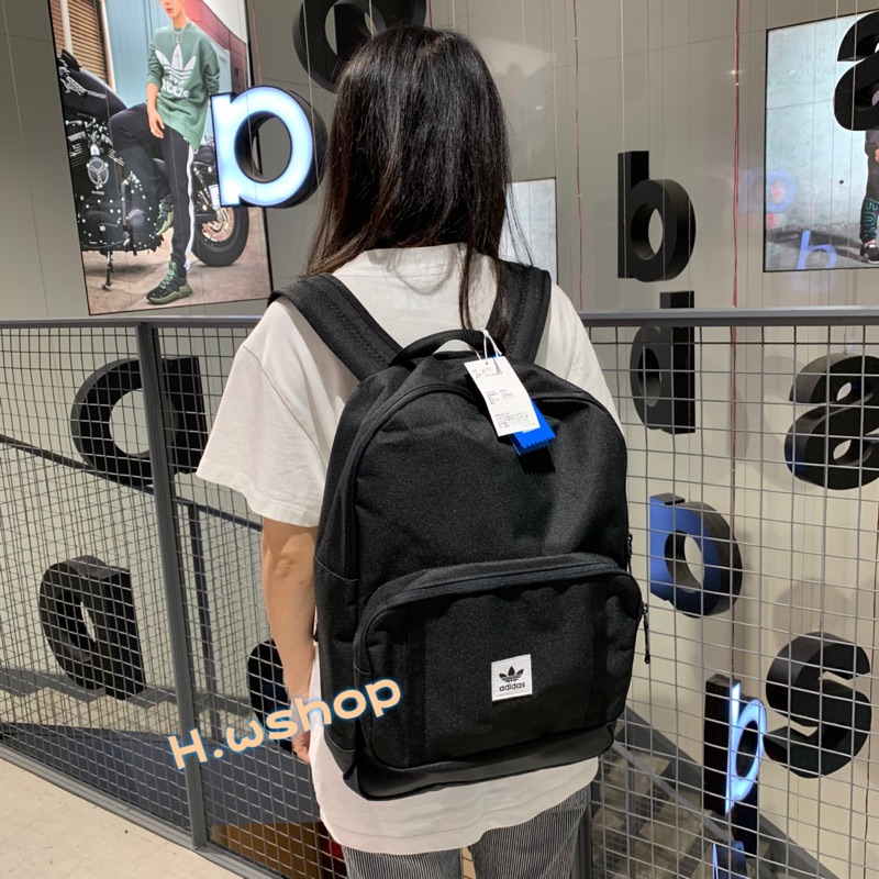 H.w代購）Adidas Originals Backpack 黑後背包筆電包書包雙肩包休閒DU6797 | 蝦皮購物