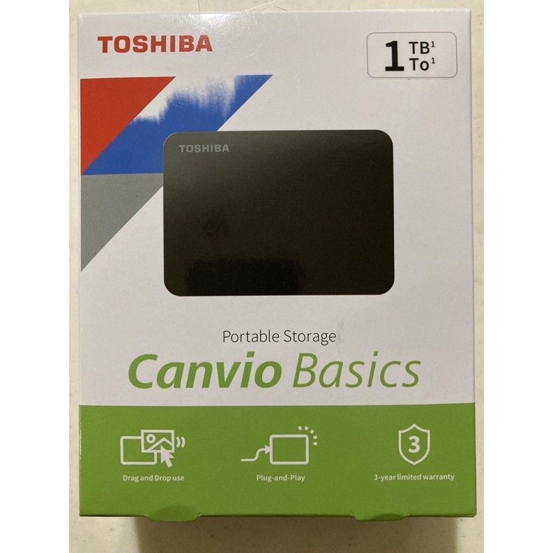 東芝TOSHIBA A3黑靚潮III 1TB USB3.2 行動硬碟2.5吋
