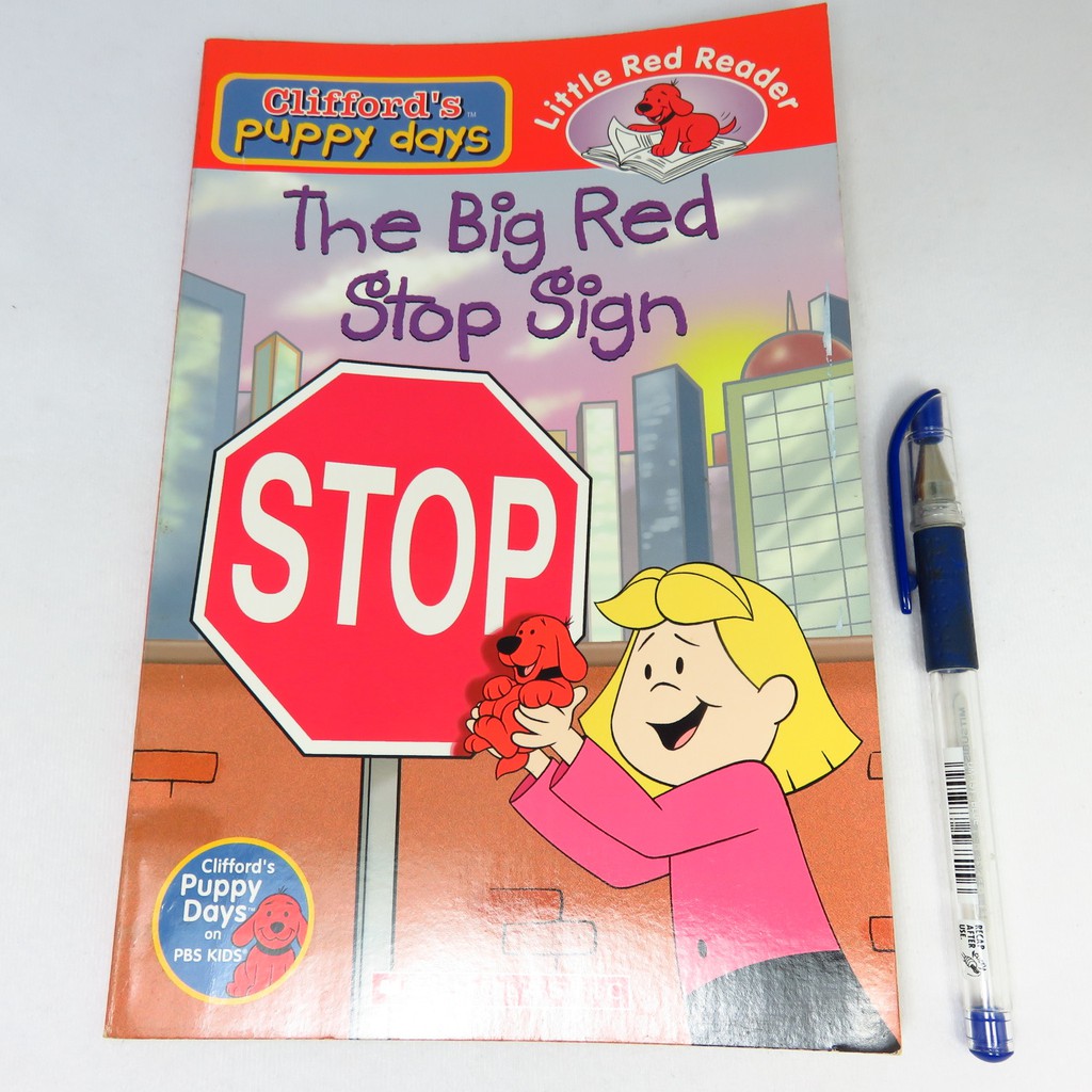 【綠鈕二手書店】＜The Big Red Stop Sign (兒童英文繪本，Clifford's狗狗)＞－