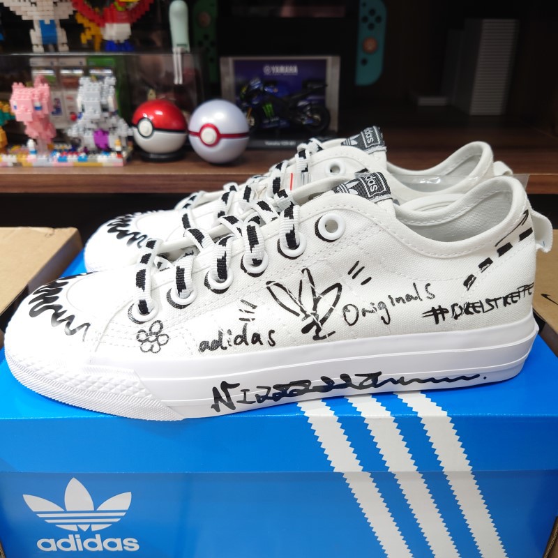 【小八】adidas Nizza RF White 白 塗鴉 GV9798