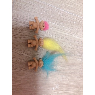 早期 復古 絕版 娃娃 巨魔幸運娃娃Troll Doll 巨魔娃娃 迷你 家家酒