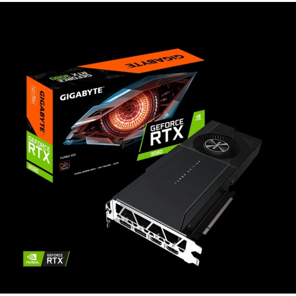 全新 Gigabyte 技嘉 RTX3080 TURBO 10G  V2.0 26.7cm  可刷卡分期