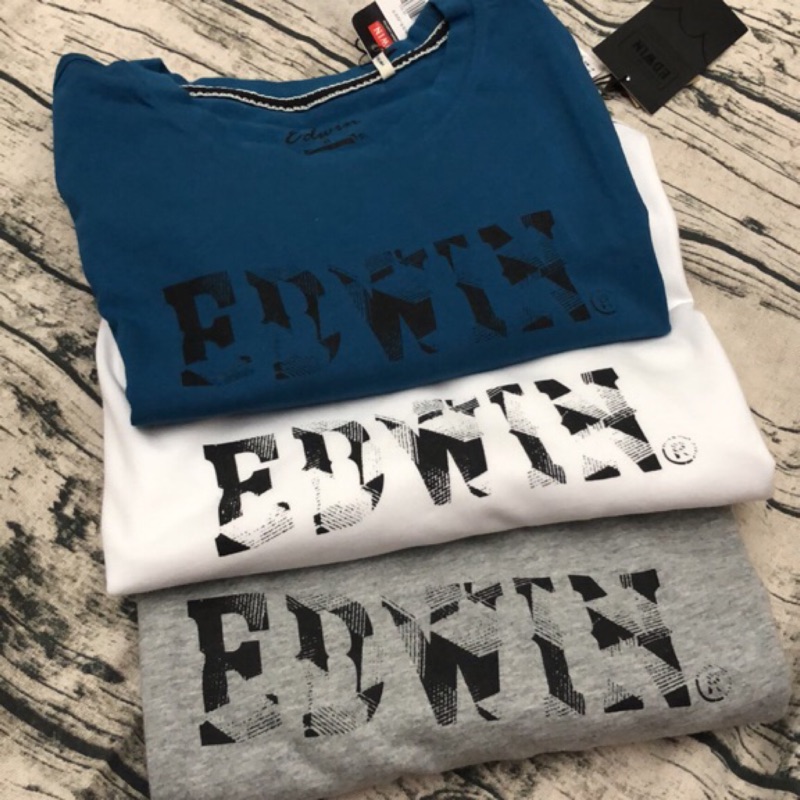 (限時特價）EDWIN 經典迷宮款 男生大Logo短袖T恤