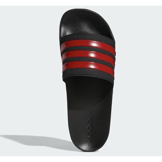 Adidas 愛迪達 男女款 黑紅色 經典 休閒 拖鞋(EG1884)