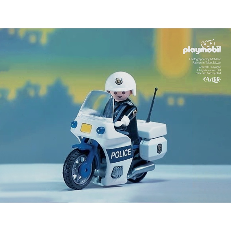 Artlife ㊁ PLAYMOBIL 3986 US POLICE MOTO 德國 摩比 絕版 警察摩托車