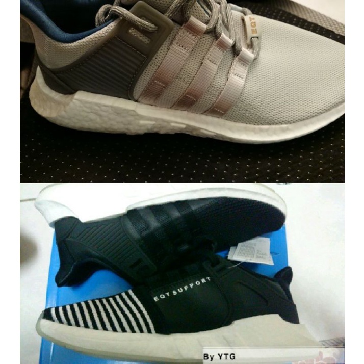 【正品現貨】原廠Adidas EQT黑BOOST男 93/17黑白 白BZ0585網布 斑馬Y3 慢跑鞋nmd老爹鞋v2