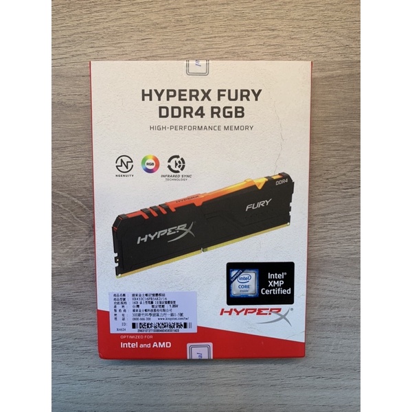 Kimgston 金士頓 Hyperx Fury RGB DDR4 3200 16G