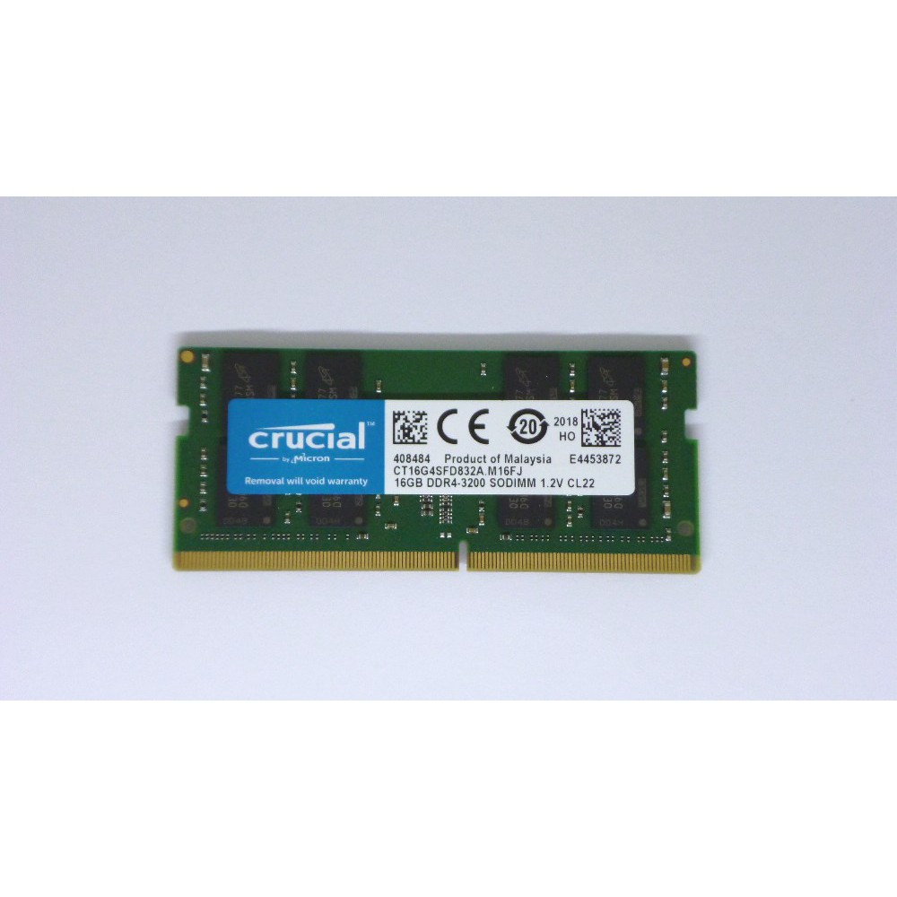 Micron 美光 Crucial DDR4 3200 16GB SODIMM 筆記型電腦記憶體 RAM CT16G4S