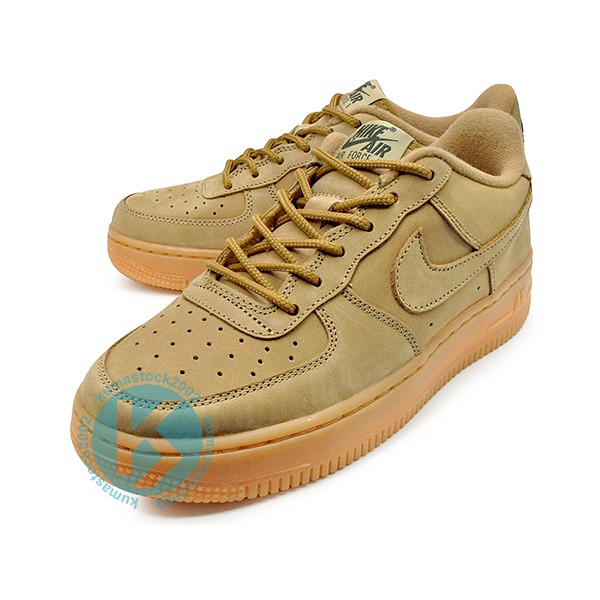 NIKE AIR FORCE 1 GS FLAX WHEAT 大童鞋 女鞋 低筒 卡其色 小麥色 943312-200