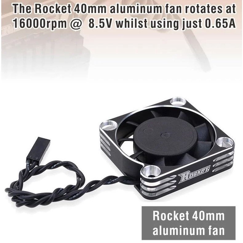 亞丁RC SURPASS ROCKET 40x40mm 8.5V/16000RPM 超級散熱鋁合金風扇#馬達&amp;電變用