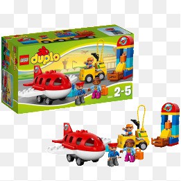 LEGO DUPLO大積木 2-5Y.機場組.大飛機.機長.組員.創意積木樂高.二手