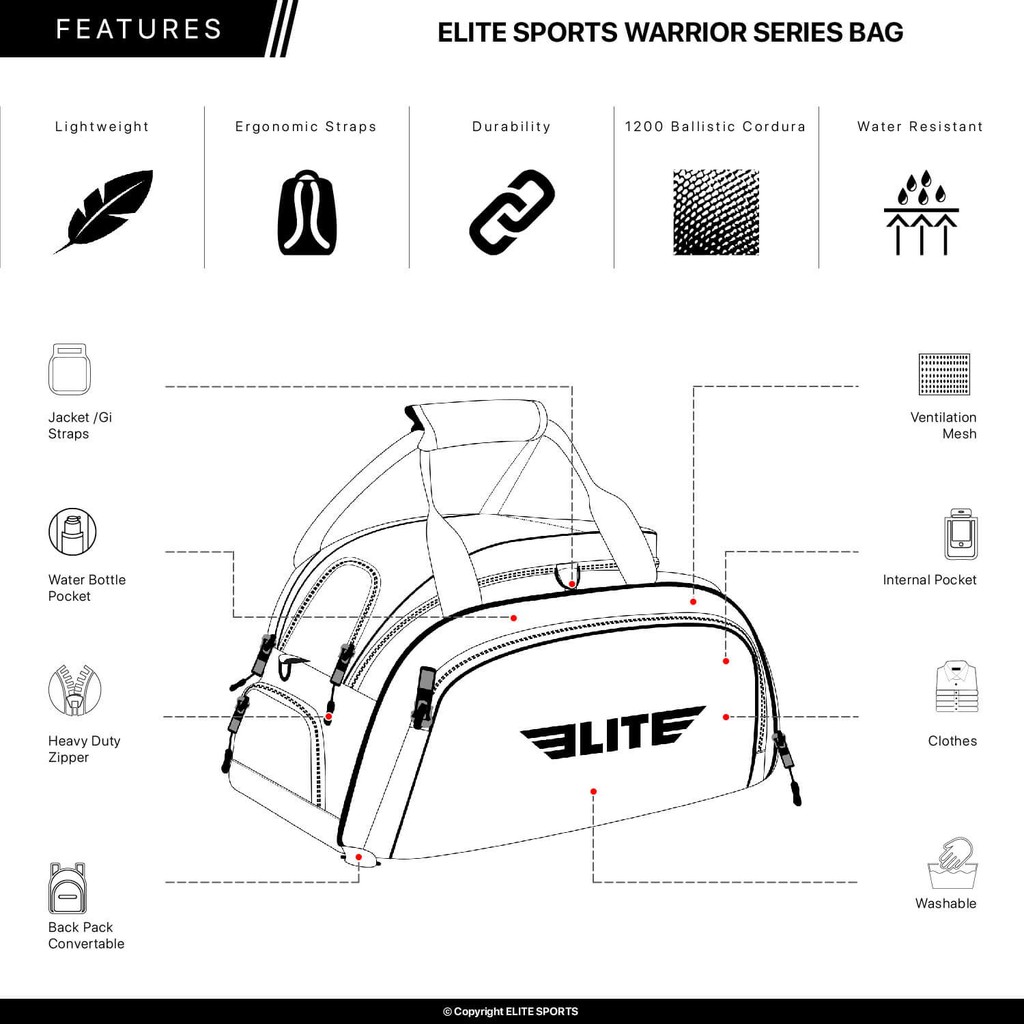 elite sports warrior bag