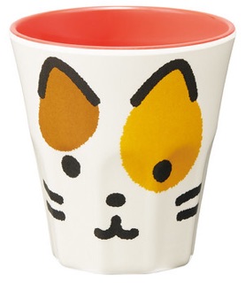日本可愛貓咪臉造型耐熱水杯茶杯 黑貓/白貓