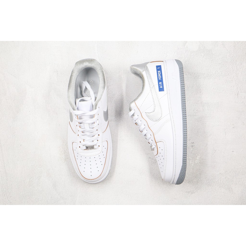 白銀色nike空軍白銀藍色貨號 Dclabeimakerairforce1low Labeimaker 白 蝦皮購物