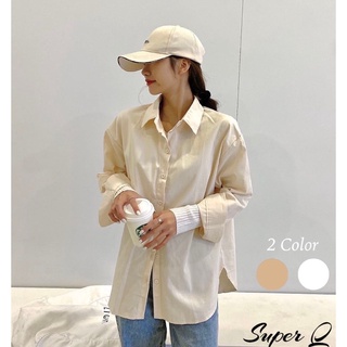 🌈臺灣現貨實拍🌈#6802素面ins休閒襯衫 女生襯衫 長袖上衣 防曬襯衫 襯衫 長袖襯衫 女襯衫 寬鬆襯衫