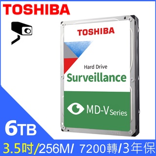 Toshiba【影音監控】6TB 3.5吋 硬碟(MD06ACA600V)