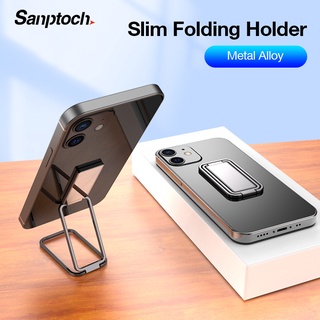 Sanptoch 超薄折疊指環支架 360 度超薄金屬手機支架適用於 iPhone iPad 智能手機平板電腦