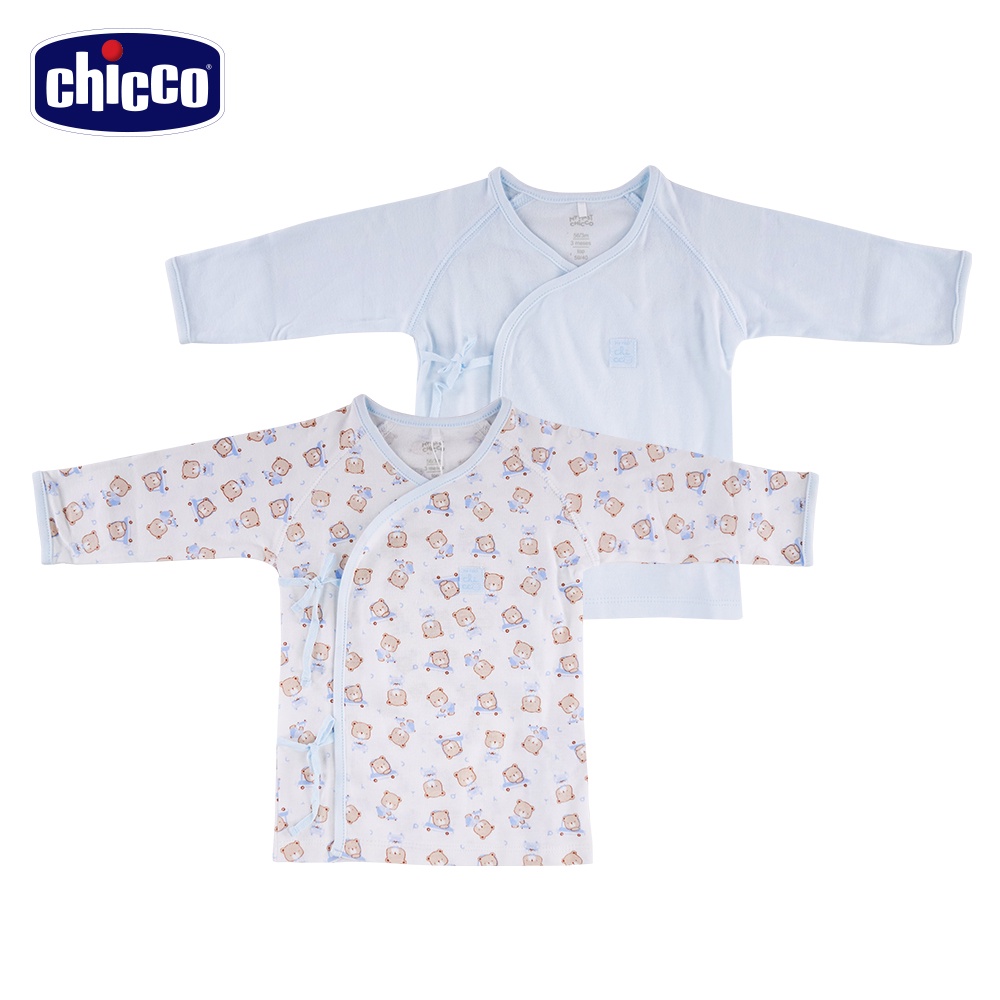 chicco-印花肚衣二入(藍/粉) 義大利童裝 童裝推薦 新生兒內著