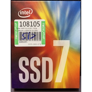 [全新]Intel 760P系列 512GB M.2 2280 PCI-E 固態硬碟