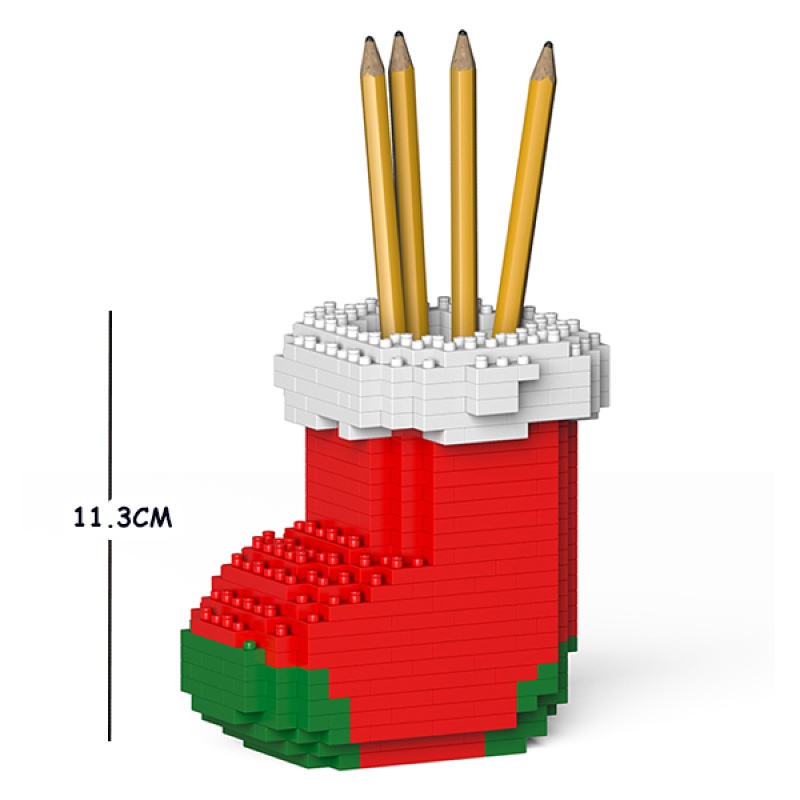 ~✽*快樂歐昔比*✽~  JEKCA積木聖誕節－聖誕襪筆筒