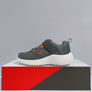 SKECHERS BOUNDER 中童 灰色 輕量 魔鬼氈 運動 休閒鞋 403736LCCOR