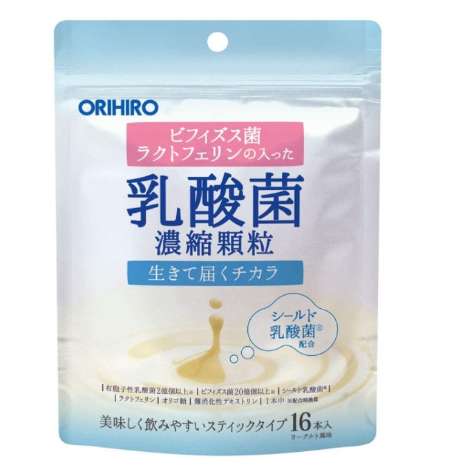*現貨*Na日本代購 ORIHIRO 乳酸菌濃縮顆粒 優格口味 比菲德氏菌+乳鐵蛋白+寡糖 16包入